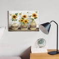 thumbnail image 3 of Farmhouse Bathroom Decor Wall Art Rustic Sunflower Pictures Canvas Print Country Painting Prints Framed Artwork for Living Room 8''x12'', 3 of 4