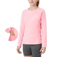 thumbnail image 2 of Ahabrexf Girls Sun Protection Clothing for Kids Breathable Long Sleeve Top with Pocket, 2 of 9
