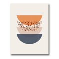 thumbnail image 2 of Designart Abstract Sun & Moon Geometrics In Blue & Orange Canvas Wall Art, 2 of 4