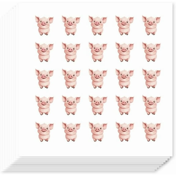 500Pcs Self-Adhesive Planner Stickers Pink Pig Stickers Cute Piggy Paper Decals for Planner Calendar Scrapbook Crafting Arts Party Decor Gift Bag Seal Theme Party Decor DIY 0.5 Inch Colorful