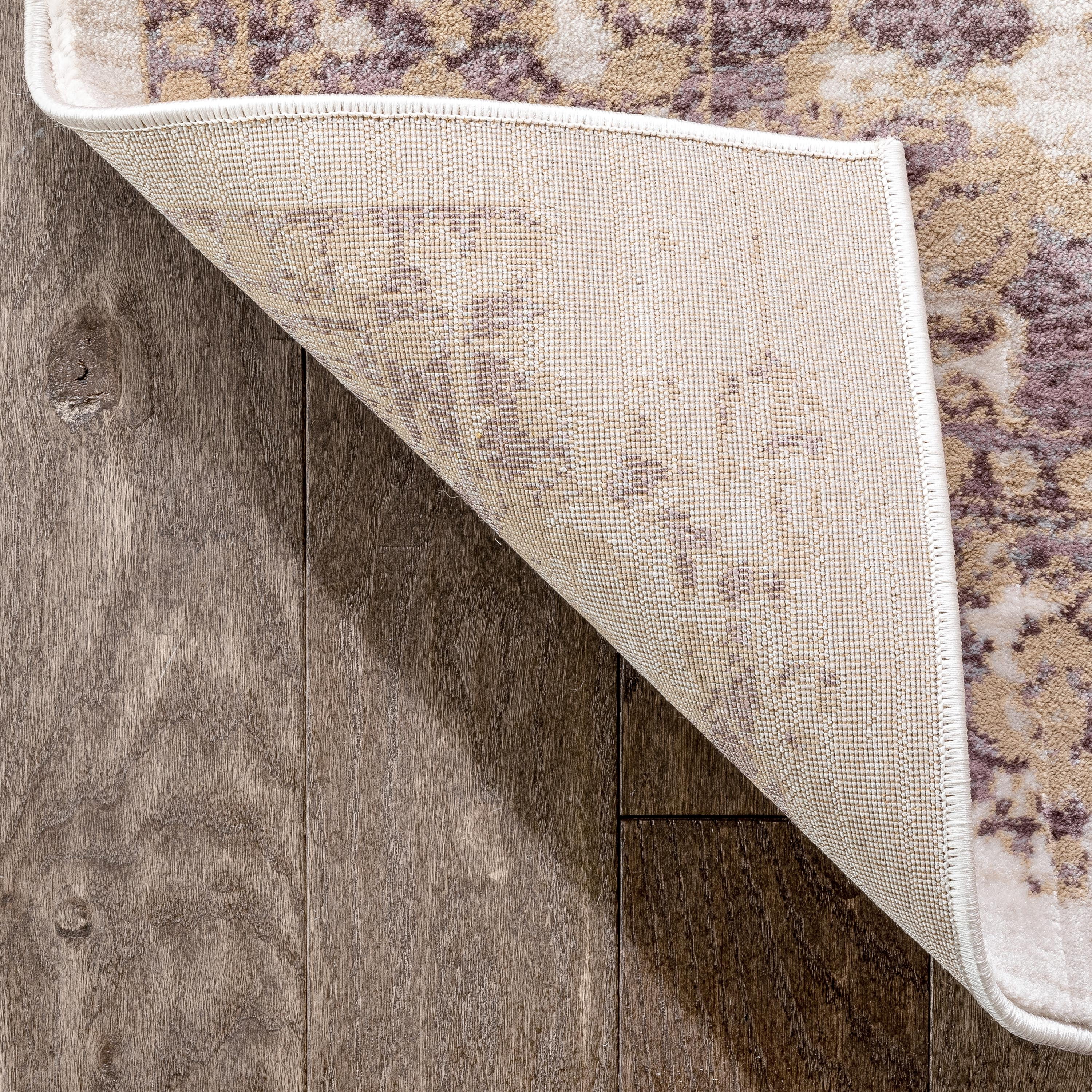 Well Woven Kensington Distressed Modern Area Rugs, Lavender Purple