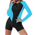 thumbnail image 2 of Betivan Women's Surfing Swimsuit Long Sleeve UPF 50+ Sun Protection Zipper Front Padded Wireless Elastic Summer Quick Dry Swimming Surfing Beach Water Sports, 2 of 6
