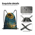 thumbnail image 3 of Yiaed Sunflower Castle Starry Sky Print Drawstring Bags Drawstring Backpack Bulk String Back Pack Gym Sport Bag-Medium, 3 of 5