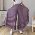 thumbnail image 4 of Pantalon Large Taille Haute pour Femmes, Décontracté, Mode Coréenne, Ample, 4 of 4