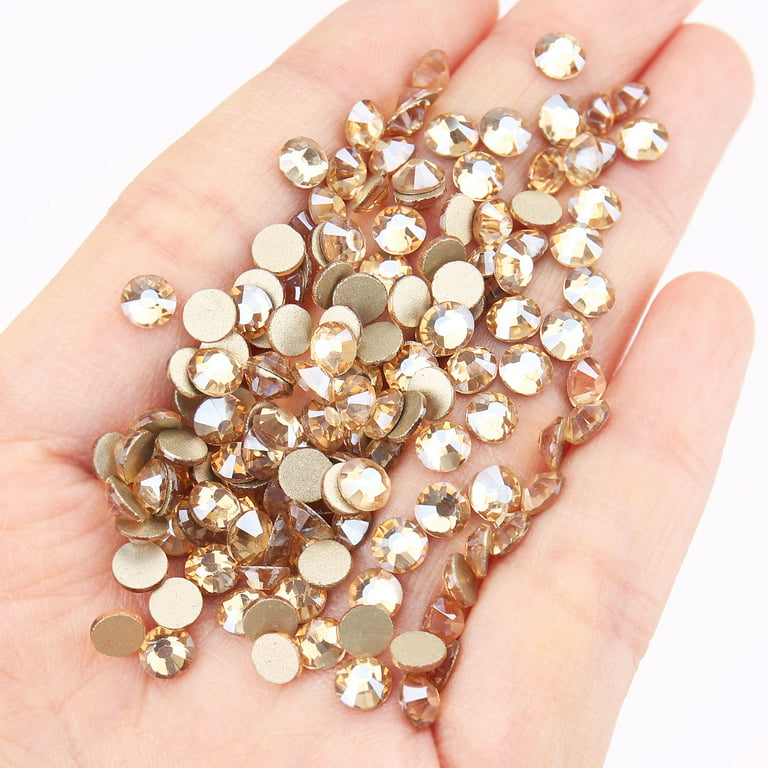 Shiny Gold Hematite Flat Back Half Round Pearls Non-Hotfix (Size Optio – I  Just Wanna Do Crafts