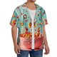 thumbnail image 2 of Balery Floating Colorful Cereal Camisa Casual de Manga Corta con Botones para Hombre, Texturizada, Estilo Cubano, para Playa, Verano-3X-Large, 2 of 5