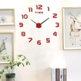 thumbnail image 2 of Sentmoon Window Decals for Glass Windows Window Decals Frameless Large DIY Wall Mute Clock Frameless Mirror Wall Clock for Living Room Home Office Decoration Stickers 60CM, 2 of 7