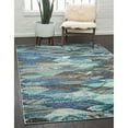 thumbnail image 2 of Contemporary Tazetta Collection Area Rug 6' Round - Blue, 2 of 5