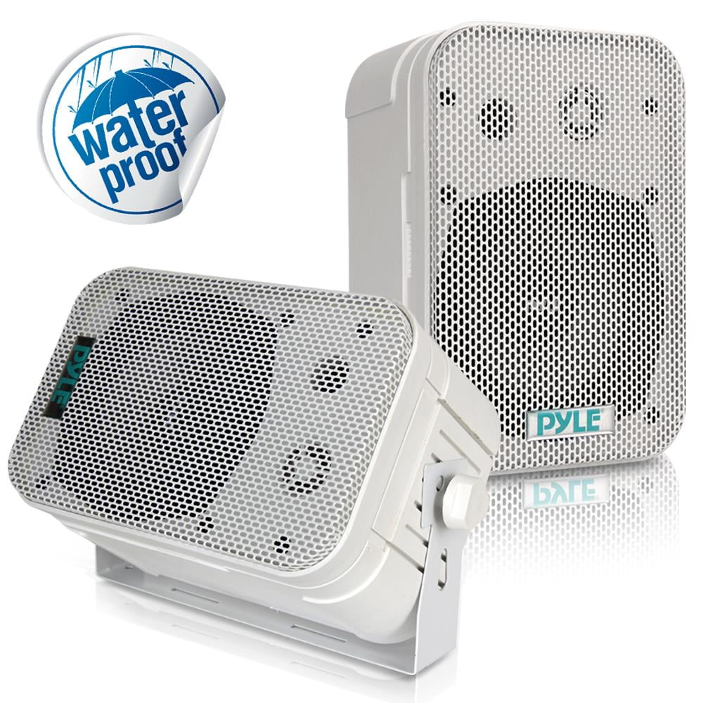 White Pyle Home PDWR40W 5.25-Inch Indoor//Outdoor Waterproof Speakers