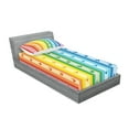 thumbnail image 2 of Ambesonne Colorful Fitted Sheet & Pillow Sham Set, Stripe Rainbow Pattern, Twinxl, Multicolor, 2 of 2