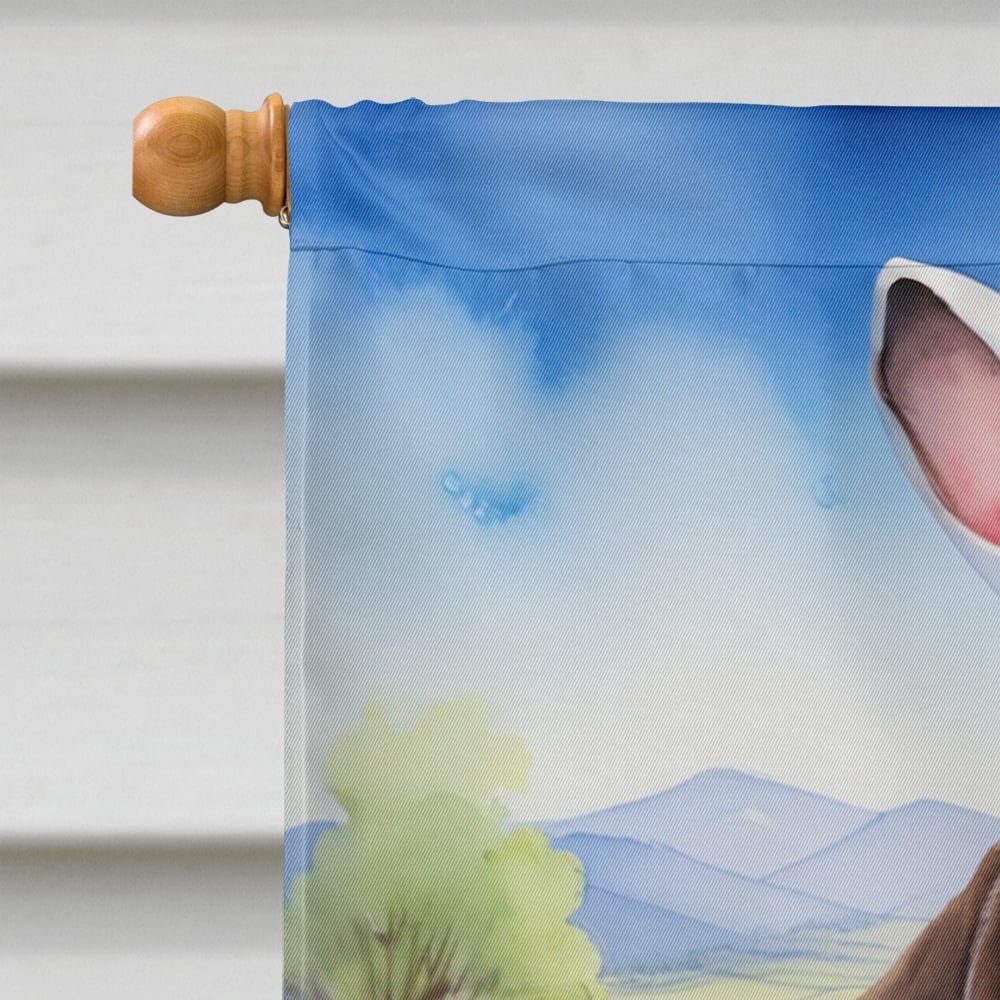 German Wirehaired Pointer Easter Egg Hunt House Flag 28 in x 40 in