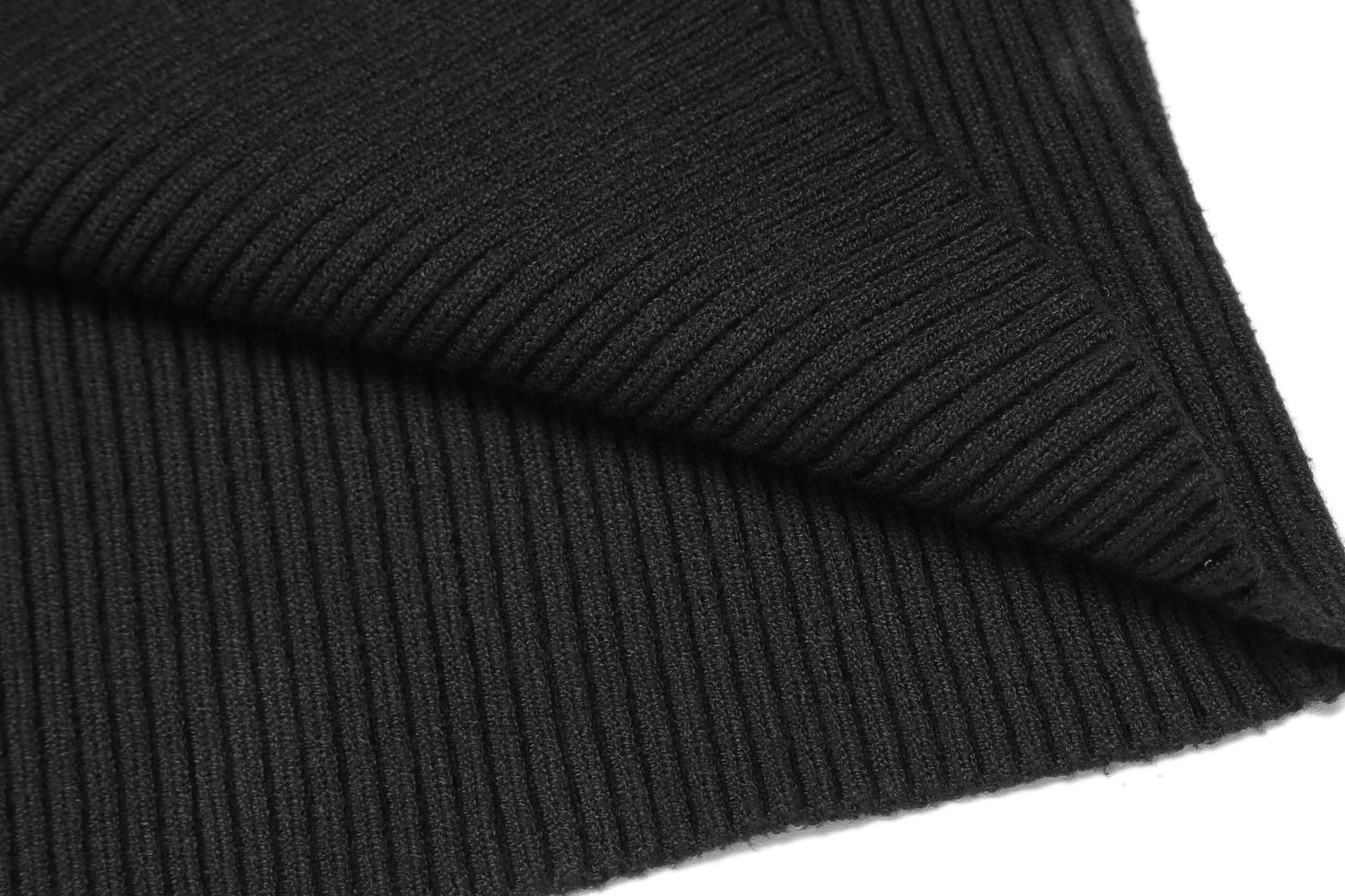 COOFANDY Mens Ribbed Slim Fit Knitted Pullover Turtleneck Sweater White