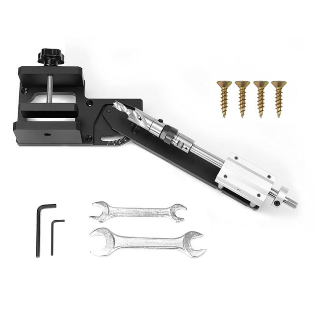 TFixol Outil de Perforation en Alliage d'Aluminium à Angle Réglable pour Menuiserie avec Course de 60mm, Design Léger et Durable CNC (Outil de Perçage en Option)