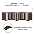 thumbnail image 3 of Unipaws Freestanding Pet Gate 24 inches High 6 Panels, White, 3 of 7