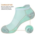 thumbnail image 5 of Loritta Womens Ankle Socks, Athletic Running Sports Cushioned Colored Socks 6 Pairs, Size 9-11, 5 of 6