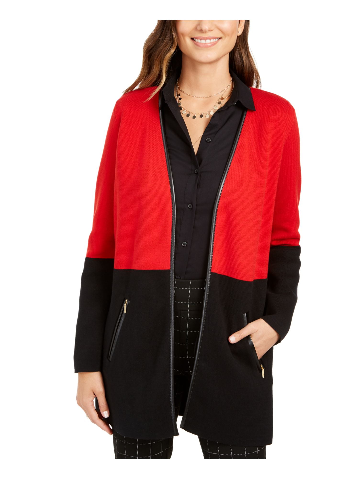 charter club color block cardigan