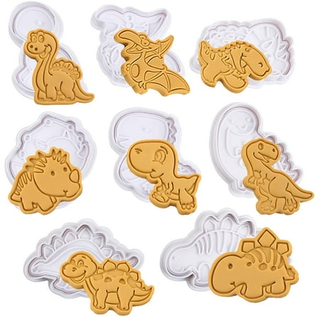 Olywee Dinosaur Cookie Cutter Set - 8Pcs Dinosaur Chocolate Biscuit ...