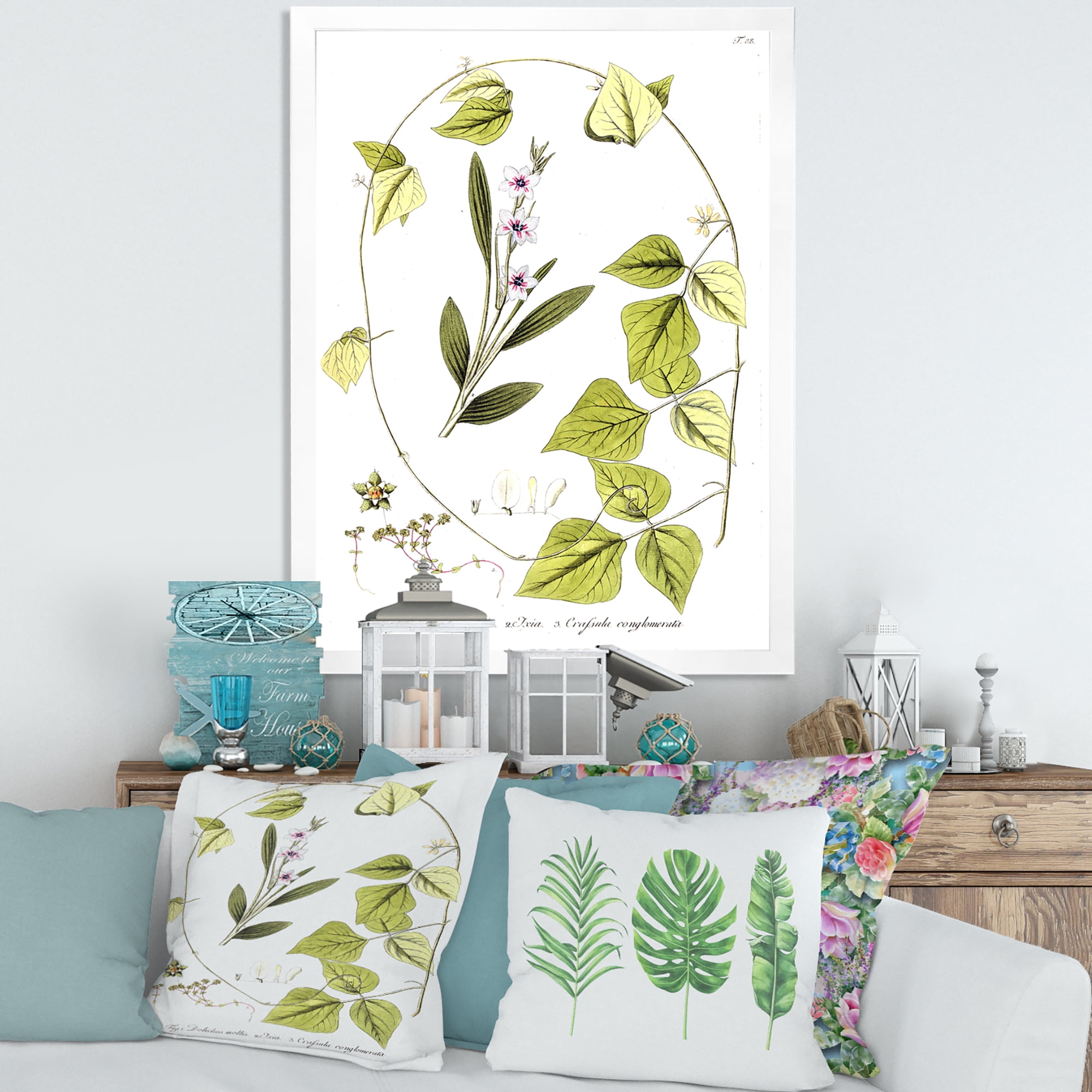 Designart 'Ancient Botanicals XXI' Traditional Framed Art Print
