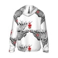 thumbnail image 3 of Sigee Moose Kissing Under Mistletoe Print UPF50+ Men's Sun Protection Hoodie Shirt SPF UV Shirt Long Sleeve Fishing Outdoor Lightweight, S-3XL, 3 of 9