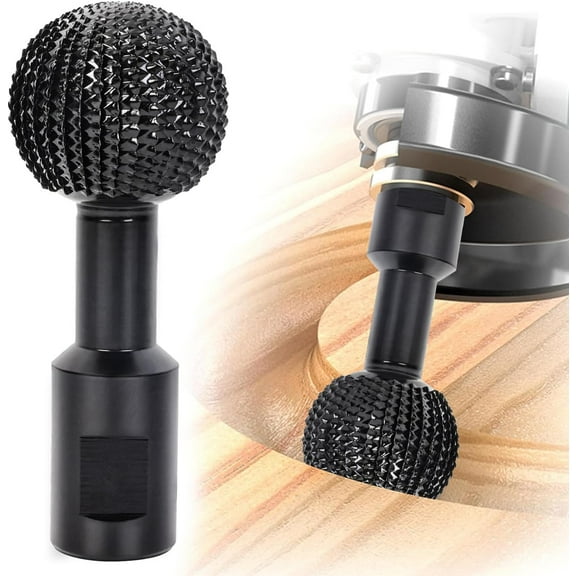 Sphere Rotary Burr with 5/8-11 Threads for 4 1/2 and 5 Inch Angle Grinder, Ball Gouge Angle Grinder Attachments Power Carving Tools for Wood Carving Grinding Polishing Engraving