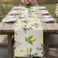 thumbnail image 4 of Yellow Lemon Summer Table Runner 70 Inches, Farmhouse Tropical Fruit Rustic Bed Runner Dresser Scarves Tabletop for Indoor Outdoor Parties/Ceremony/Banquet, 13" x 70", 4 of 9