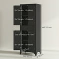 thumbnail image 3 of HOMCOM 67" Kitchen Pantry Storage Cabinet with Doors and Shelves, Black, 3 of 10