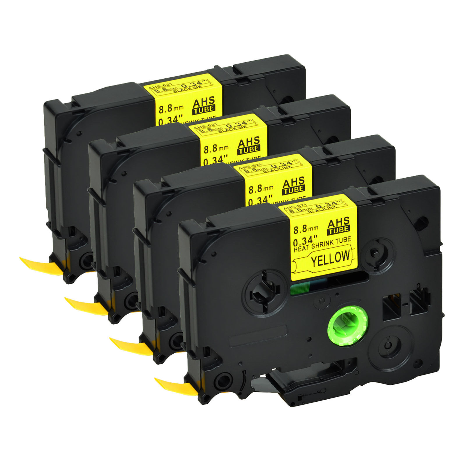 GREENCYCLE 4PK Black on Yellow Heat-shrink Label Tape 0.34'' x ... GREENCYCLE 4PK Black on Yellow Heat-shrink Label Tape 0.34'' x ...