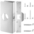 thumbnail image 1 of Placa de refuerzo para cerradura y puerta Ftyokmi U 9551 de acero inoxidable, 1 of 9