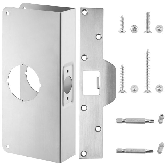 Placa de refuerzo para cerradura y puerta Ftyokmi U 9551 de acero inoxidable