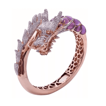 Designice Rings for Women，Fashion Dragon 14k Rose Gold Plated Gold Jewelry for Women，Fine Polishing Gold Rings for Women