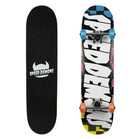 Speed Demons Pro Skateboard (Mid Size) Graphic Racer