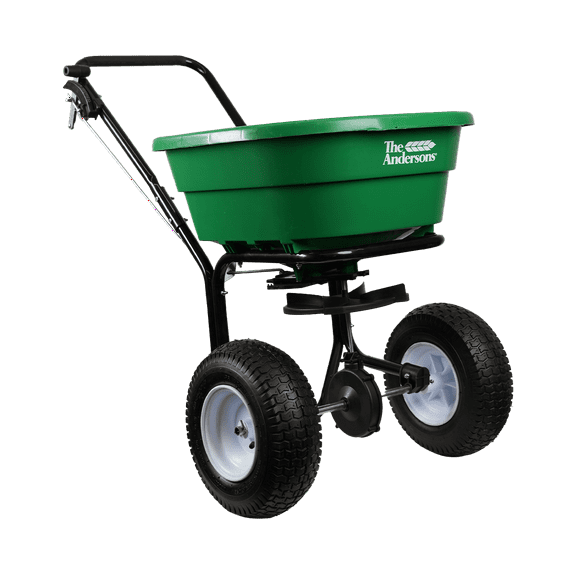 The Andersons Pacer Pro Walk-Behind Broadcast Spreader for Fertilizer, Grass Seed and Salt - 80 lb Hopper Capacity
