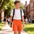 thumbnail image 6 of ZACPNCV Kids Athletic Shorts with Pockets, Quick Dry Breathable Shorts for Basketball, Soccer, Summer Outdoors, 6 of 6