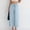#121-Blue, variant on Women's Solid Color Elastic Waist Drawstring Cotton-Linen Blend Pocket Pants for Casual Daily Wear