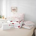 thumbnail image 6 of Manfei Cartoon Polka Dots 7-Piece Twin Bedding Sets,Fashion French Style Bedding Comforter Set,Hotpink White Sheet Sets For Children,Breathable Home Decor Reversible, 6 of 8