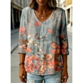 thumbnail image 2 of Nyfairy Plus Size Women's Round Neck Short Sleeve Casual Loose Tunic Top, 2 of 4