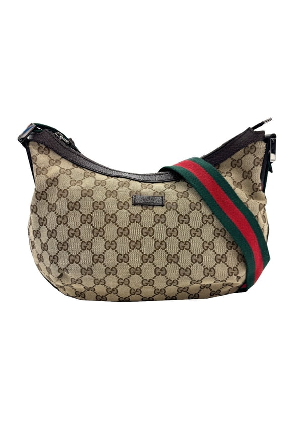 Pre-Owned GUCCI 181092 Shoulder Bag in GG Canvas, Sherry Line, Pattern, Women's (Good)