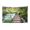thumbnail image 1 of Nature Tapestry, Park Summertime Scenic View Environment Ecology Nature Holidays Adventure Scene, Fabric Wall Hanging Decor for Bedroom Living Room Dorm, 2 Sizes, Khaki Green, by Ambesonne, 1 of 1