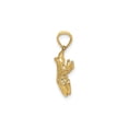 thumbnail image 4 of 14K Gold 2-D Textured Top View Frog Charm, 4 of 4