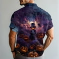 thumbnail image 5 of JGNGSHN Short Sleeve Halloween Costumes for Men Casual Button Down Hawaiian Holiday Shirts Cute Pumpkins Printed T-Shirt, 5 of 8