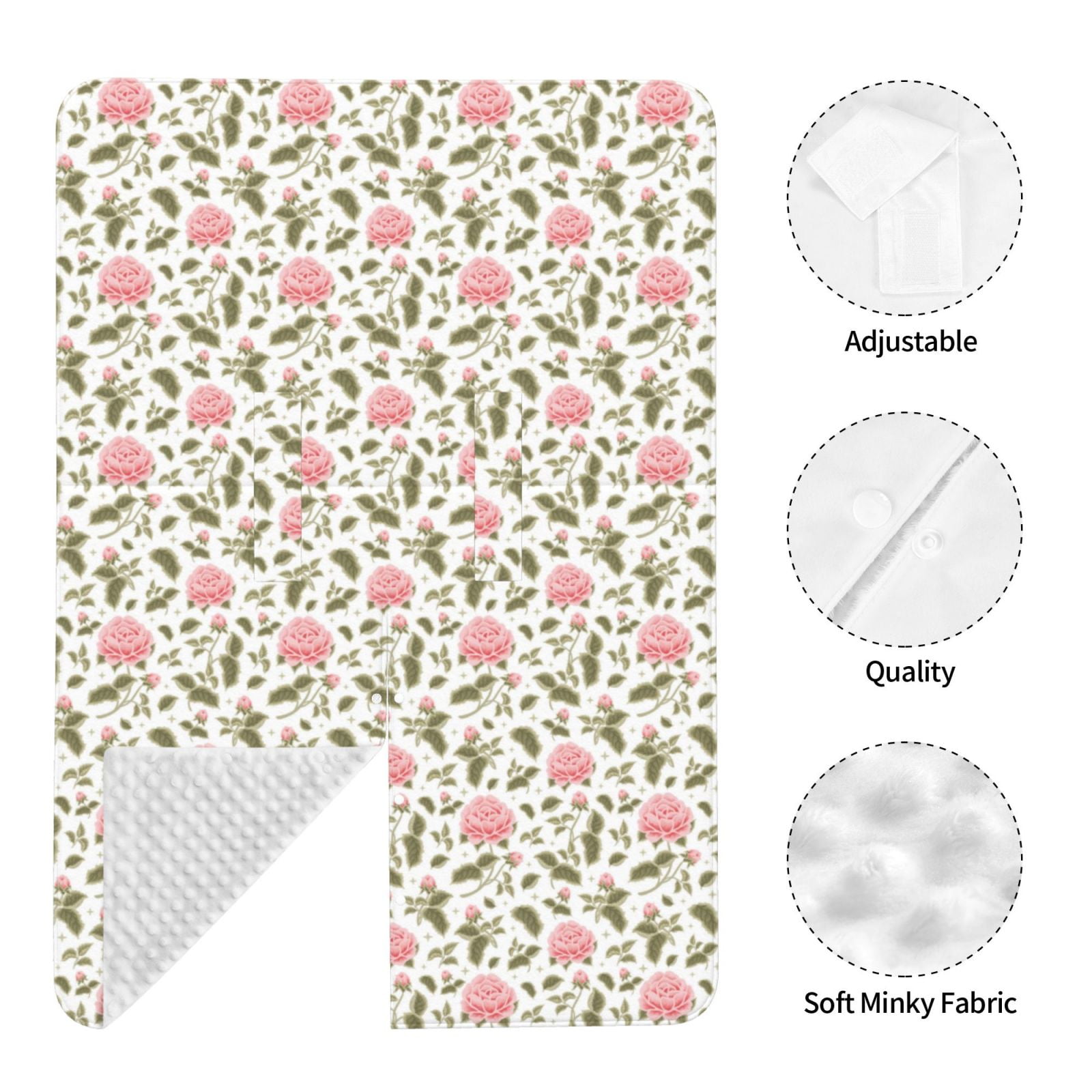 Naloa Rose Flowers Baby Car Seat Cover, Breathable Baby Carrier Cover, Multiuse Baby Carrier Cover & Nursing Breastfeeding Cover