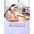thumbnail image 4 of Auriculares Bluetooth para niños YOYOTUNE para colocar sobre las orejas con micrófono 10H, color morado, 4 of 7