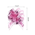 thumbnail image 2 of 12pcs 9" Extra Large Pull Bow Metallic Gift Wrapping Bows Ribbon Organza Pink for Wedding Baskets Presents, 2 of 6