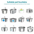 thumbnail image 6 of FWMB 24-Pack Cat Water Fountain Replacement Filters - Compatible with 74oz/2.2L Automatic Stainless Steel Pet Fountain, Premium Coconut Shell Activated Carbon 3-Layer Rapid Filtration, 6 of 7