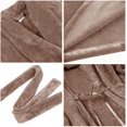 thumbnail image 4 of Women Plush Fleece Robe Long Warm Bathrobe Shawl Collar/Hood, 4 of 6