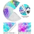 thumbnail image 2 of FMSHPON Kawaii Mermaid Rainbow Scales Xmas Christmas Tree Skirt Stand Mat for Holiday Party Decoration Indoor Outdoor 48 inches, 2 of 6