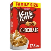 Kellogg's Krave Chocolate Breakfast Cereal, Family Size, 17.3 oz (2 pack)