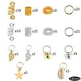 thumbnail image 3 of Juego de 140 Uds anillos de cabello Zulema Retro clásico Metal para accesorios para el cabello, 3 of 7
