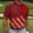 Red a, variant on Men's American Flag Print Short Sleeve Collared Polo Shirt, Patterned Casual Top, Breathable Fabric Shirt for Summer, Patriotic Events, Golf and Everyday Wear Red XXL
