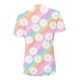 thumbnail image 4 of Mujeres Verano Cuello Redondo Manga Corta Estampado Sin Tirantes Camiseta Tops Blusas Pompotops  hfajkhk129233, 4 of 5
